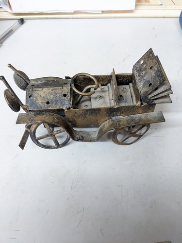 Folk art metal scrap - metal, antique