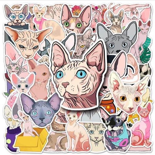 Sphynx cat stickers - sphynx,