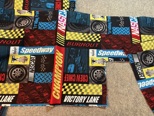 Nascar fabric remnants scraps - nascar,