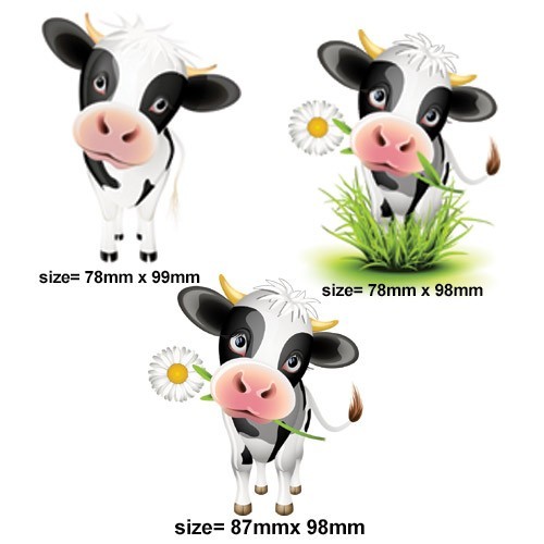 Cute cow sticker - sticker, laptop