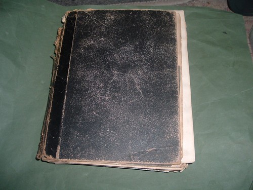 Old car scrap book - car, book,
