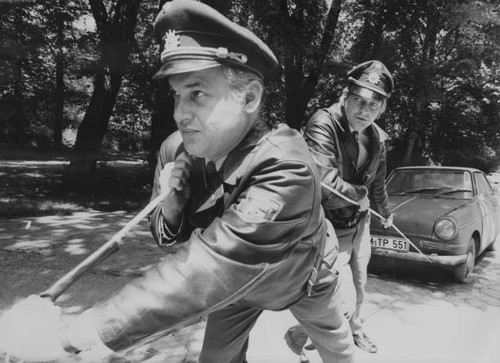 Policemen munich towing - towing, a