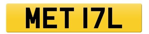 Met 17l number plate metal - met,