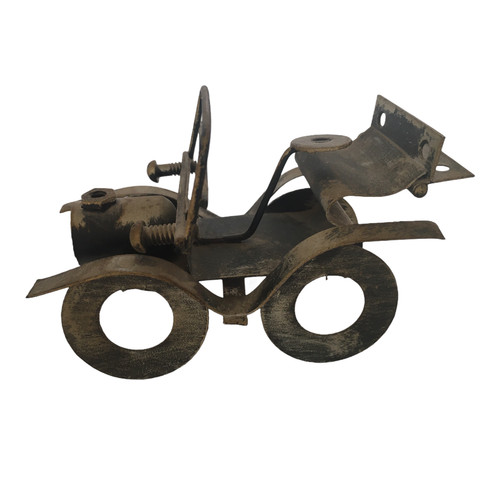 Metal art figure - metal, buggy