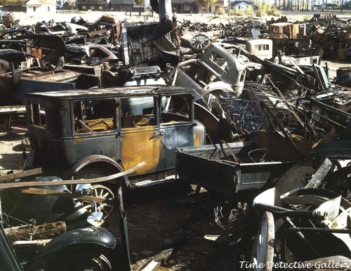 Vintage cars scrap junk - cars,