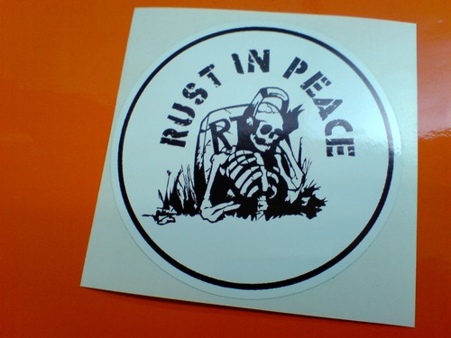 Rust peace sticker decal - /,