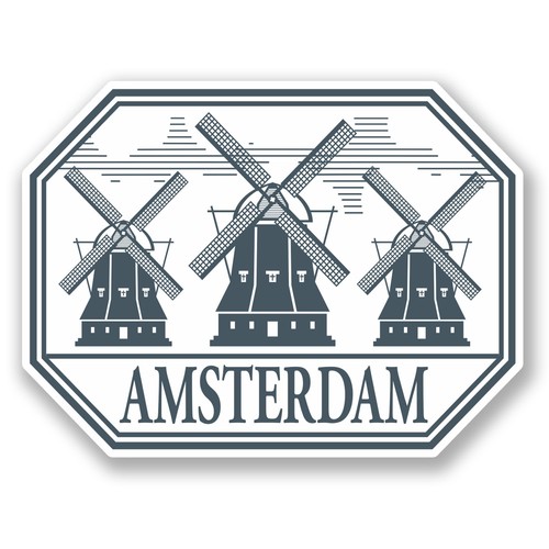 Amsterdam vinyl sticker - vinyl,