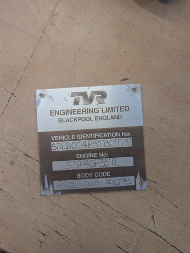 Tvr tag car scrapped curio - scrapped,