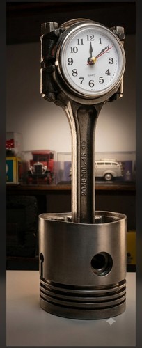 Car piston clock scrap art - piston, art.