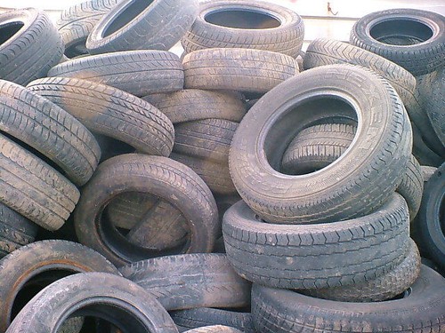 Scrap car tyres - car, tyres.