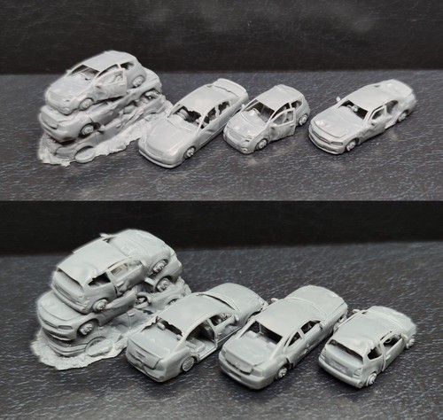 Wrecked scrap cars gauge - wrecked,
