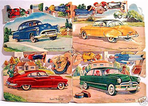 1950 cars embossed german - embossed,
